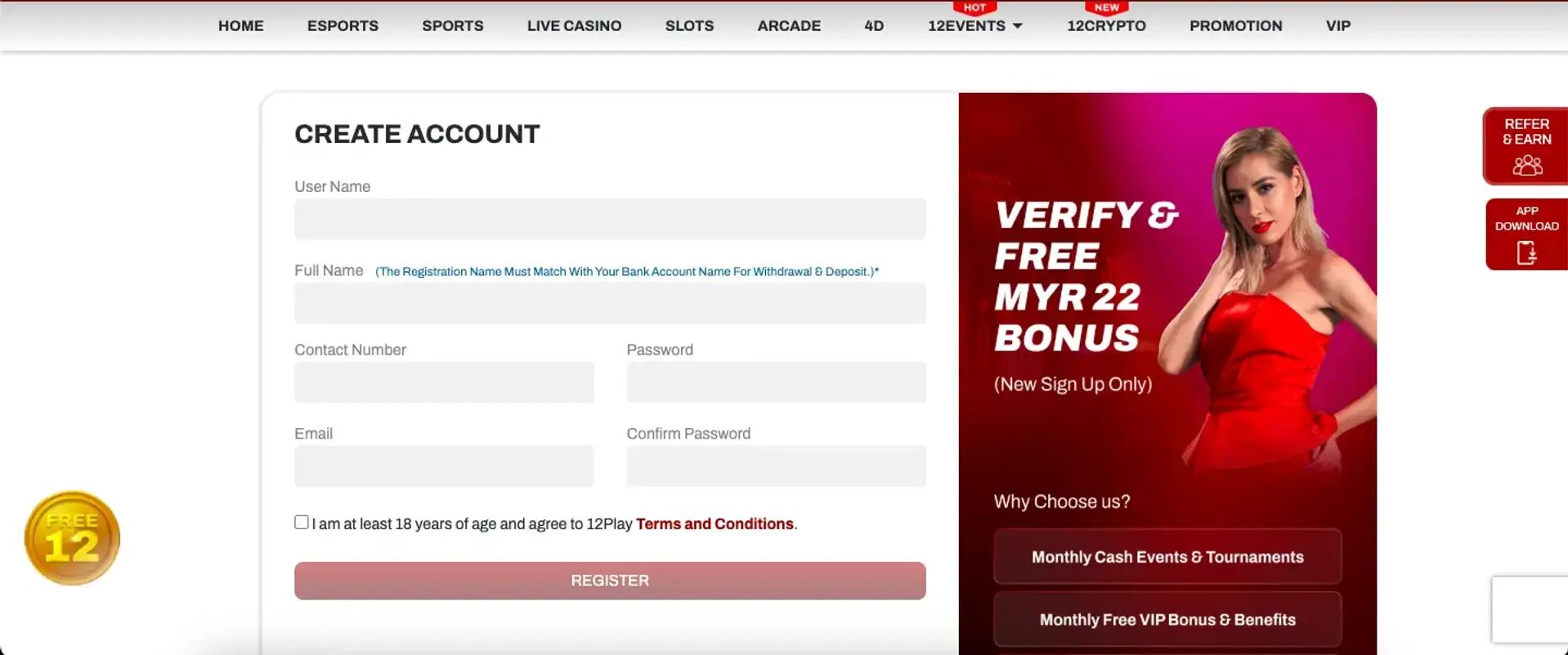 12Play registration