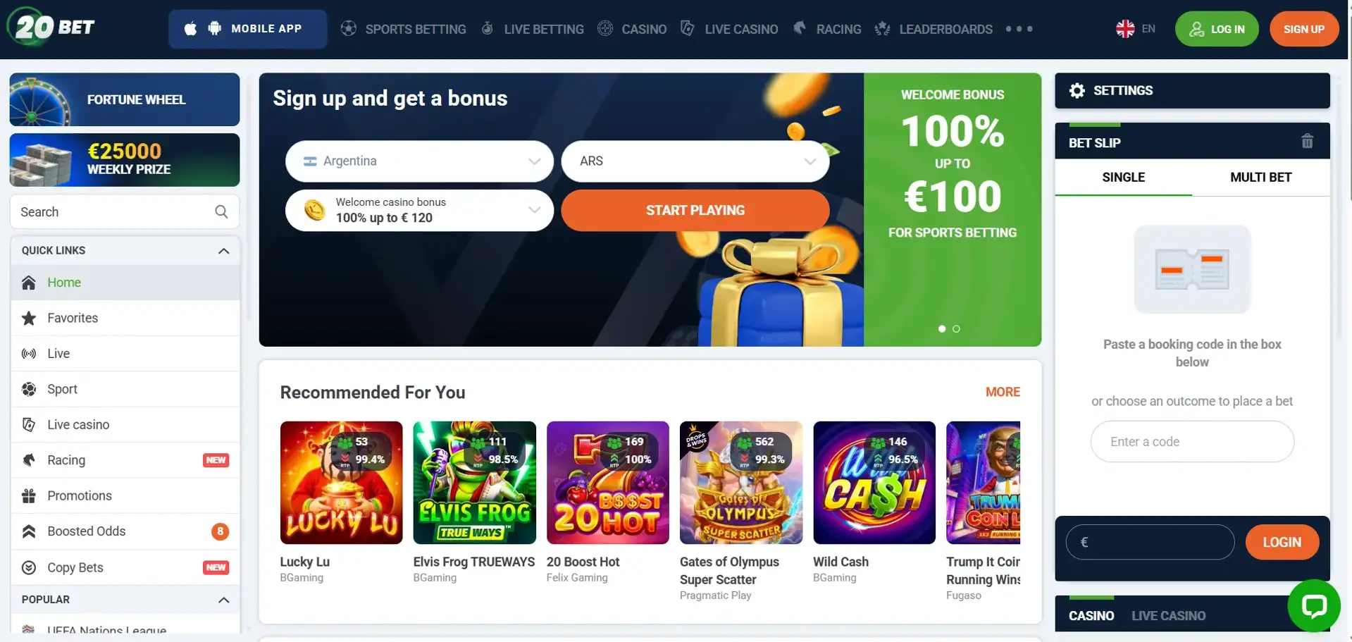 20Bet website