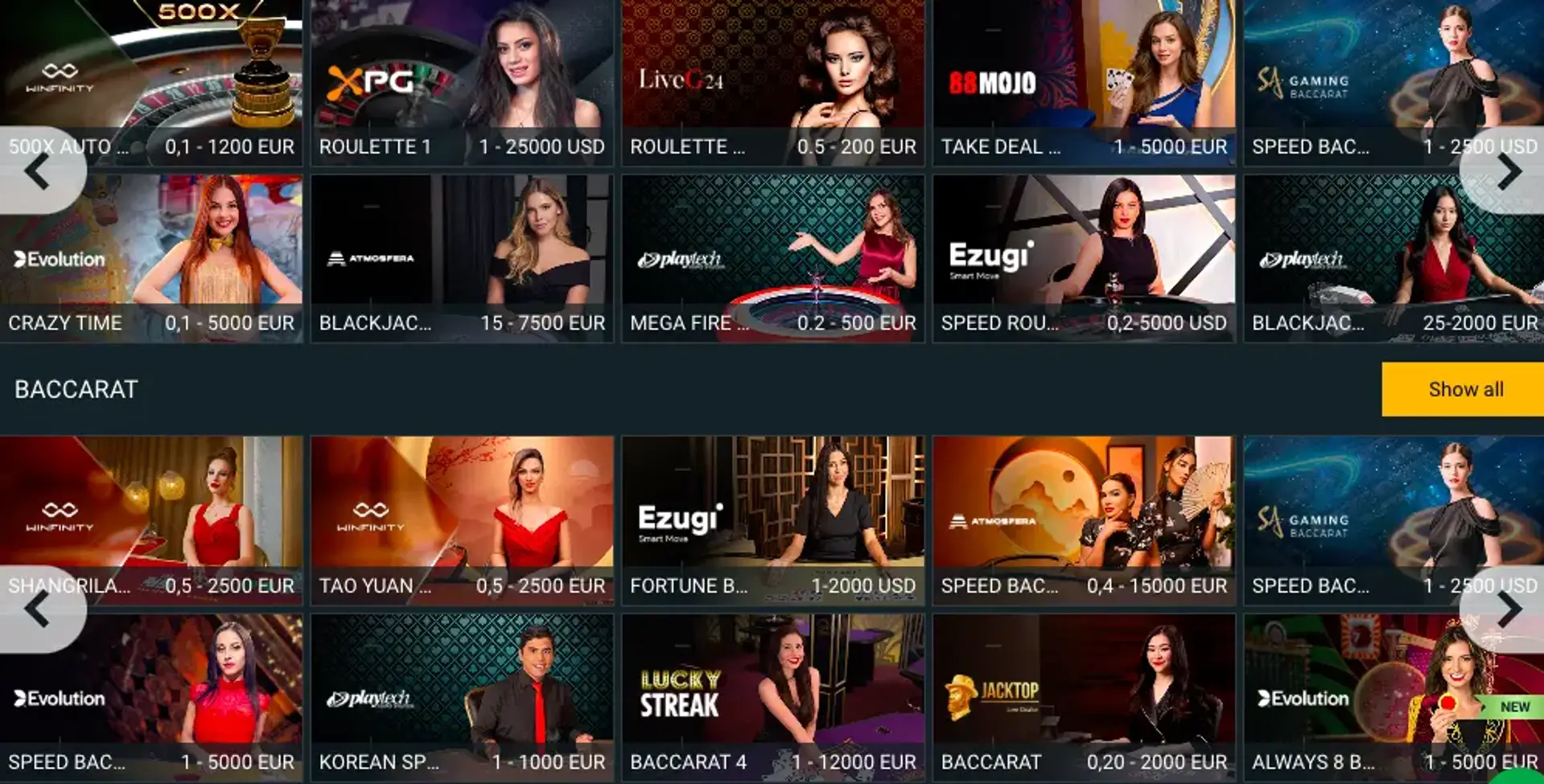 Melbet live casino
