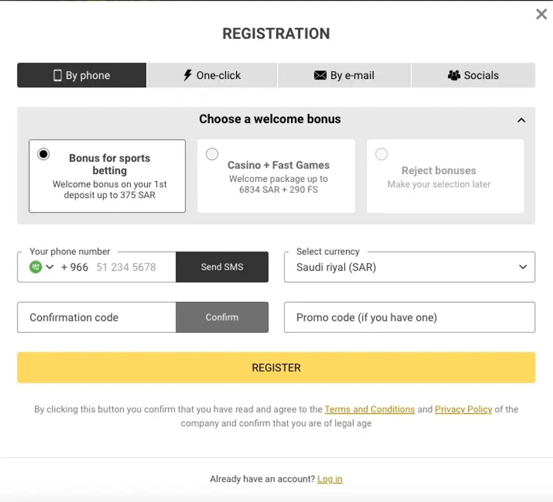 Melbet registration