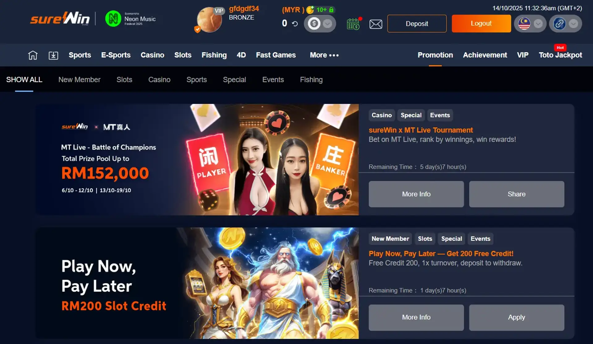 Surewin promotions