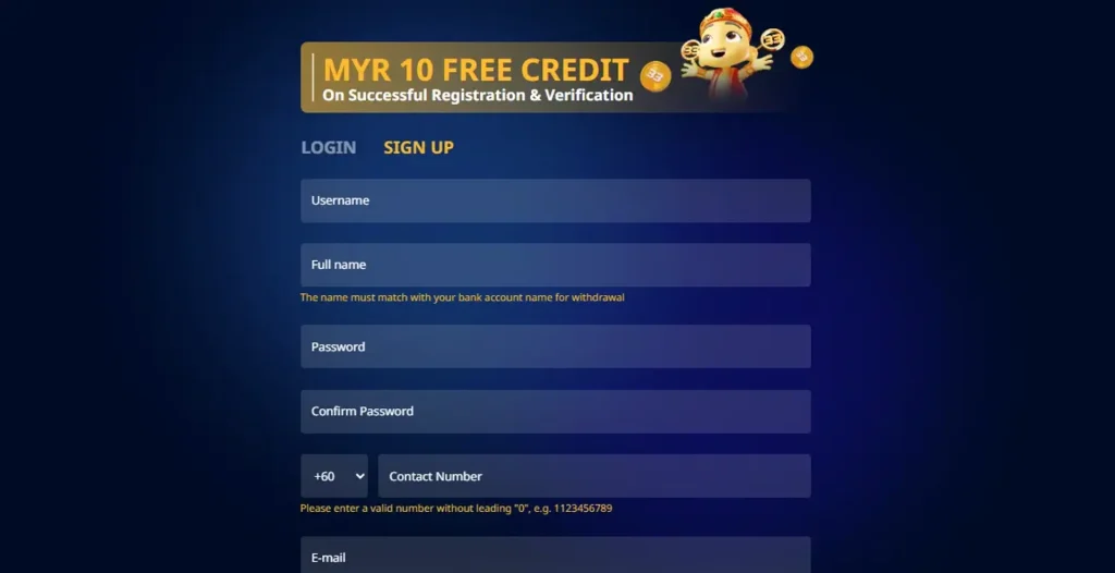Uwin33 registration page